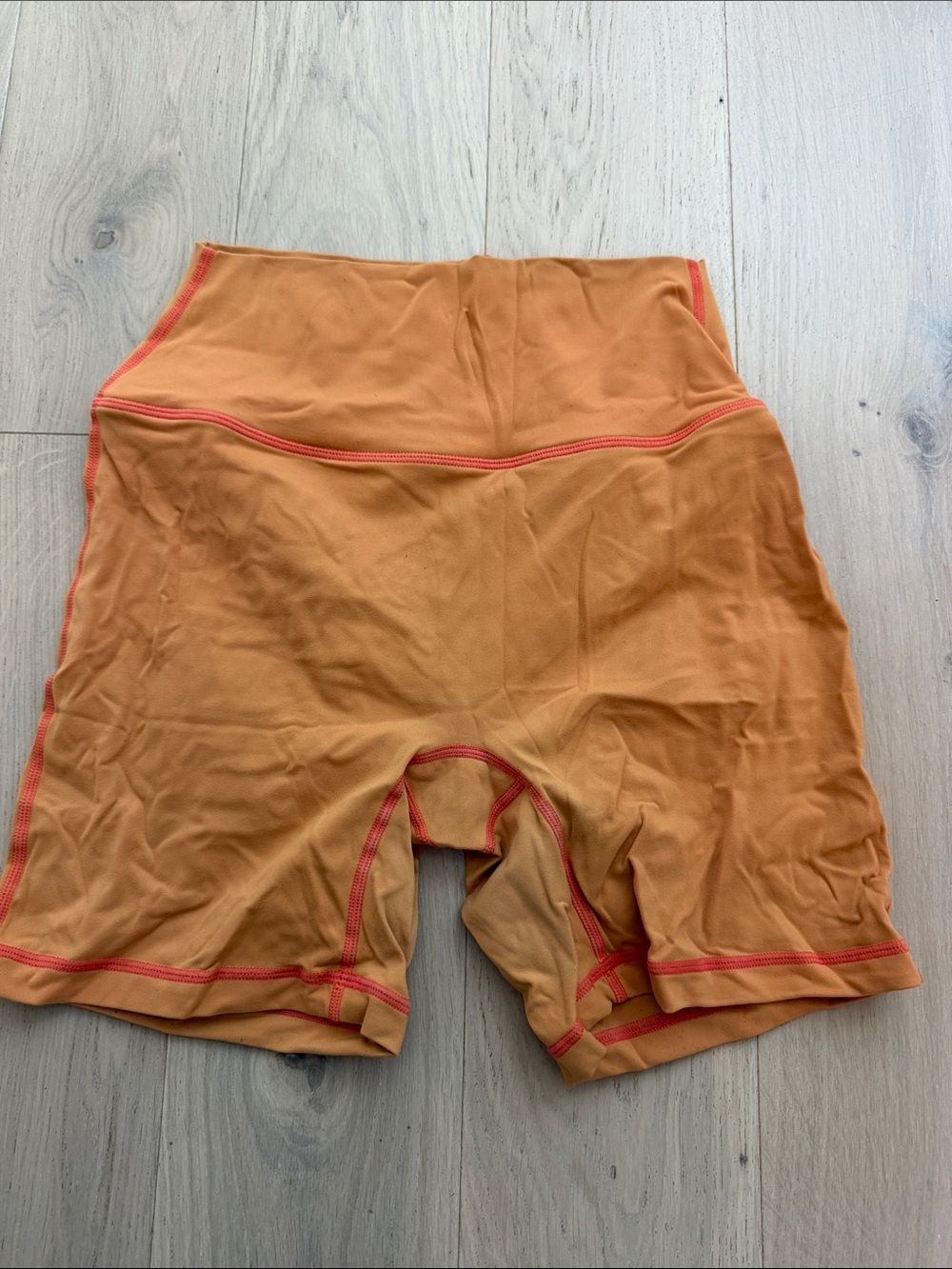 SET Active Orange Athletic Bike Shorts